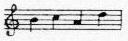 bcad as musical notes